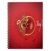 Red Christmas Jingle Bells haben einen gesegneten  Notizblock (Vorderseite)