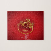 Red Christmas Jingle Bells haben einen gesegneten Puzzle (Horizontal)