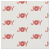 Red Christmas Joy Pattern Stoff (Nahaufnahme)
