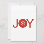 Red Christmas Joy Weihnachtskarte Feiertagskarte (Vorderseite)