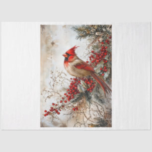 Red Christmas Kardinal Seidenpapier