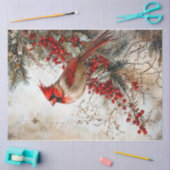 Red Christmas Kardinal Seidenpapier (Basteln)