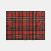 Red Christmas Kariert Pattern Fleecedecke (Vorderseite (Horizontal))