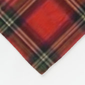 Red Christmas Kariert Pattern Fleecedecke (Ecke)