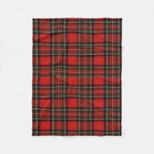 Red Christmas Kariert Pattern Fleecedecke