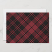 Red Christmas Karierte Fotokarte Einladung (Rückseite)