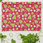 Red Christmas Kitchen Handtuch Holiday Deco (Gefaltet)