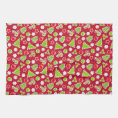 Red Christmas Kitchen Handtuch Holiday Deco (Horizontal)