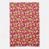 Red Christmas Kitchen Handtuch Holiday Deco (Vertikal)