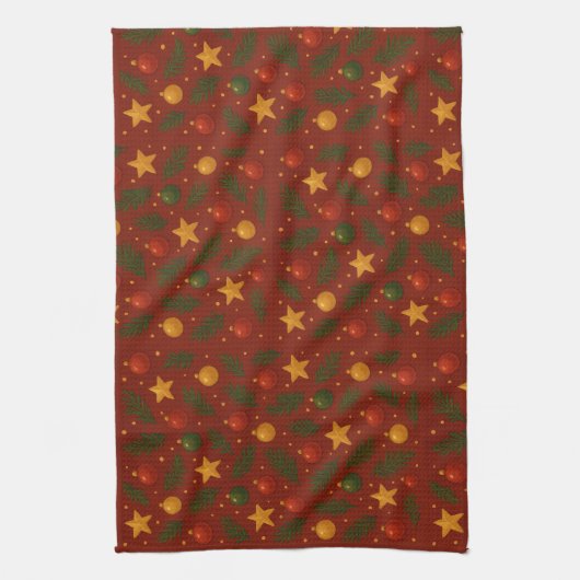 Red Christmas Kitchen Handtuch - Klassischer Holid (Vertikal)