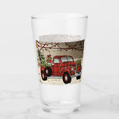 ***RED CHRISTMAS LIEFERWAGEN TRUCK*** GLAS (Vorderseite)