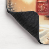 Red Christmas Mailbox in Snow Mousepad (Ecke)