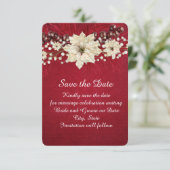 Red Christmas Miracle Save the Date (Stehend Vorderseite)