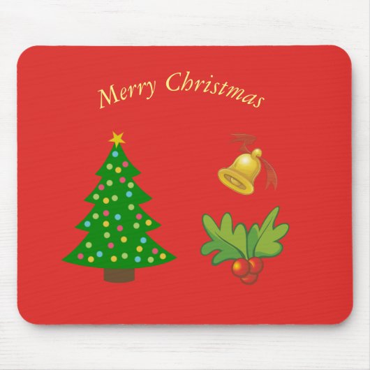 Red Christmas Mouse Pad Mousepad (Vorne)