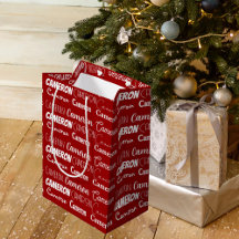 Red Christmas Name Collage Personalisiert