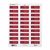 Red Christmas Nativity Address Labels (Vorne)