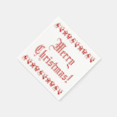 Red Christmas Niedlich Funny Santa Claus Pattern Serviette (Ecke)