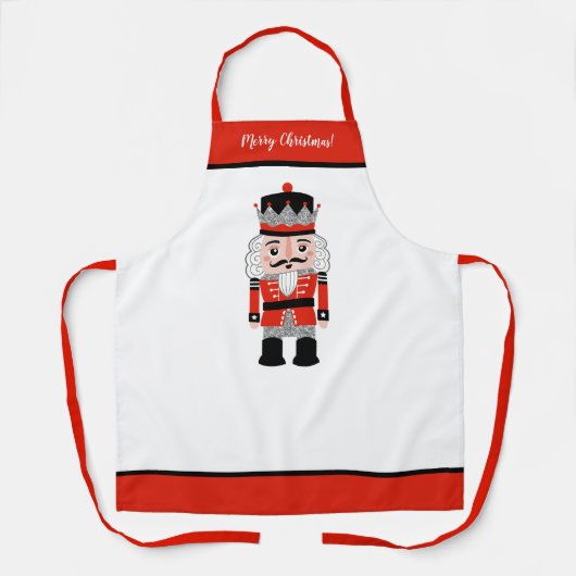 Red Christmas Nutcracker Backen Schürze (Vorderseite)