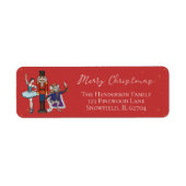 Red Christmas Nutcracker Ballet Return Address (Vorne)