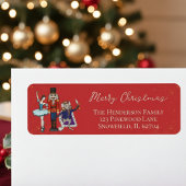 Red Christmas Nutcracker Ballet Return Address