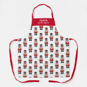 Red Christmas Nutcracker Pattern Schürze (Vorderseite)