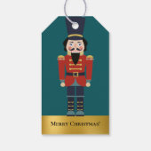 Red Christmas Nutcracker personalisieren Geschenkanhänger (Rückseite)