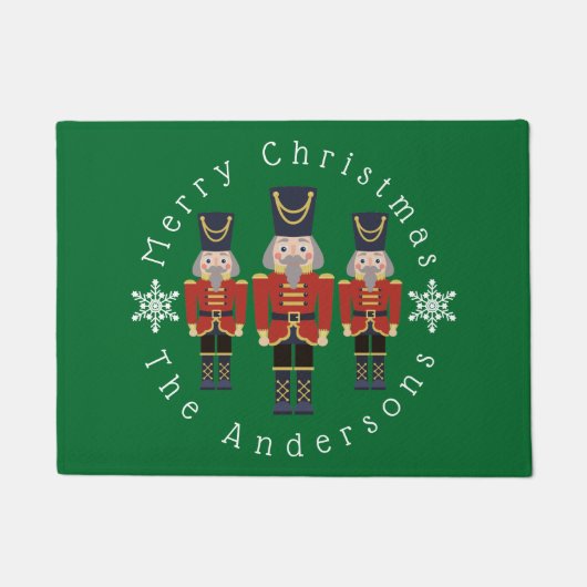 Red Christmas Nutcrackers Doormat Fußmatte (Vorderseite)