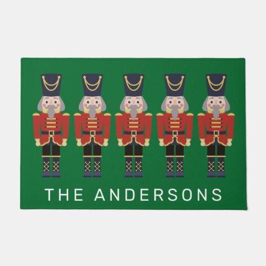 Red Christmas Nutcrackers Doormat Fußmatte (Vorderseite)