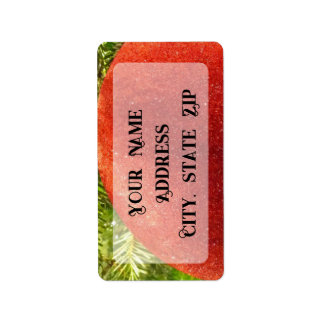 Red Christmas Ornament Bauble Adressaufkleber