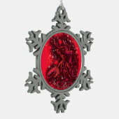 Red Christmas Ornament Bull Running Starry Night (Links)