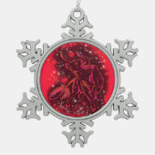 Red Christmas Ornament Bull Running Starry Night (Vorderseite)