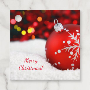 Red Christmas Ornament Geschenkanhänger