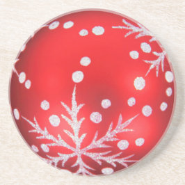 Red Christmas Ornament Getränkeuntersetzer
