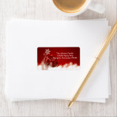 Red Christmas Ornament Holiday Address Labels Adressaufkleber (Insitu)