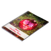 Red Christmas Ornament Notebook Notizblock (Linke Seite)