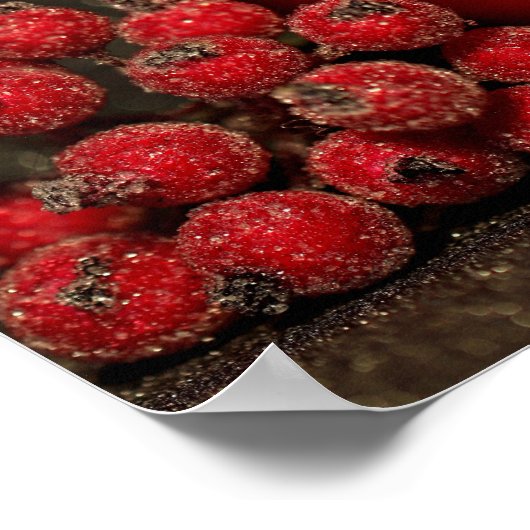 Red Christmas Ornament Poster (Ecke)