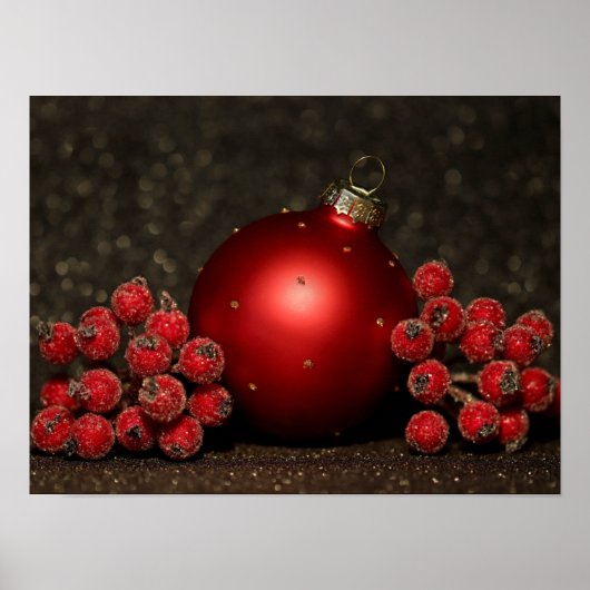 Red Christmas Ornament Poster (Vorne)