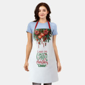 Red Christmas Ornaments and Kitchen Quote Schürze (Getragen)