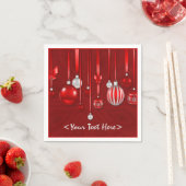 Red Christmas Ornaments Napkins Serviette (Beispiel)