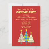 Red Christmas Party Einladung (Vorderseite)
