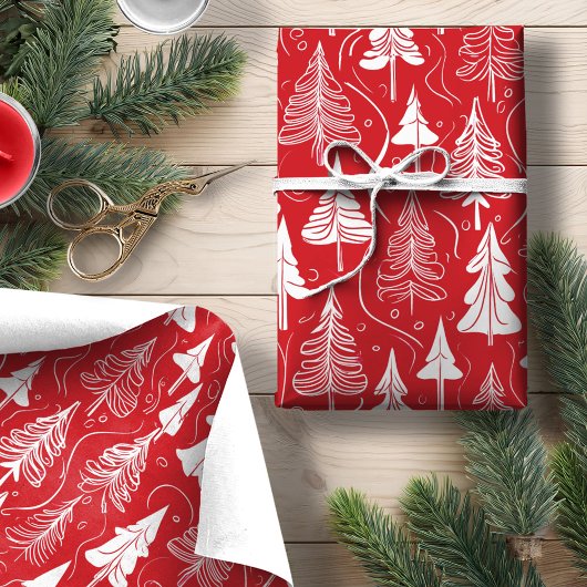 Red Christmas Pattern#6 ID1009 Geschenkpapier