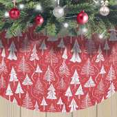 Red Christmas Pattern#6 ID1009 Polyester Weihnachtsbaumdecke