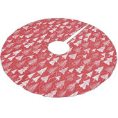 Red Christmas Pattern#6 ID1009 Polyester Weihnachtsbaumdecke (Schrägansicht)