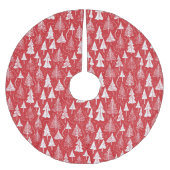 Red Christmas Pattern#6 ID1009 Polyester Weihnachtsbaumdecke (Vorderseite)
