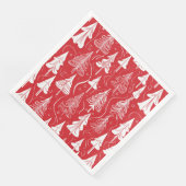 Red Christmas Pattern#6 ID1009 Serviette (Ecke)