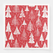 Red Christmas Pattern#6 ID1009 Serviette (Vorderseite)