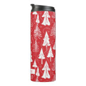 Red Christmas Pattern#6 ID1009 Thermosbecher (Nach rechts gedreht)