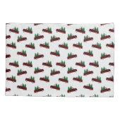 Red Christmas Pattern Fleece Blanket Kissenbezug (Rückseite)