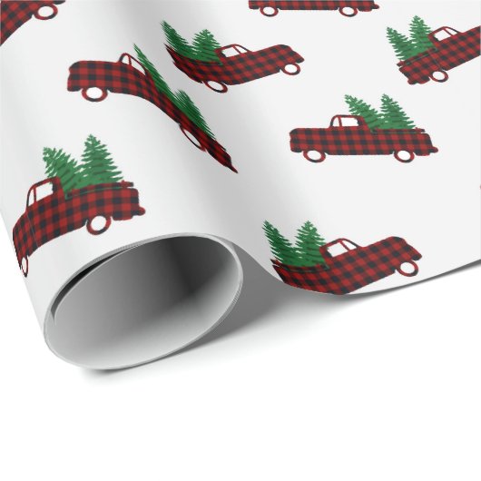 Red Christmas Pattern Geschenkpapier (Rolleneckpunkt)