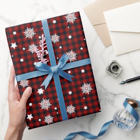 Red Christmas Pattern Geschenkpapier (Schenken)
